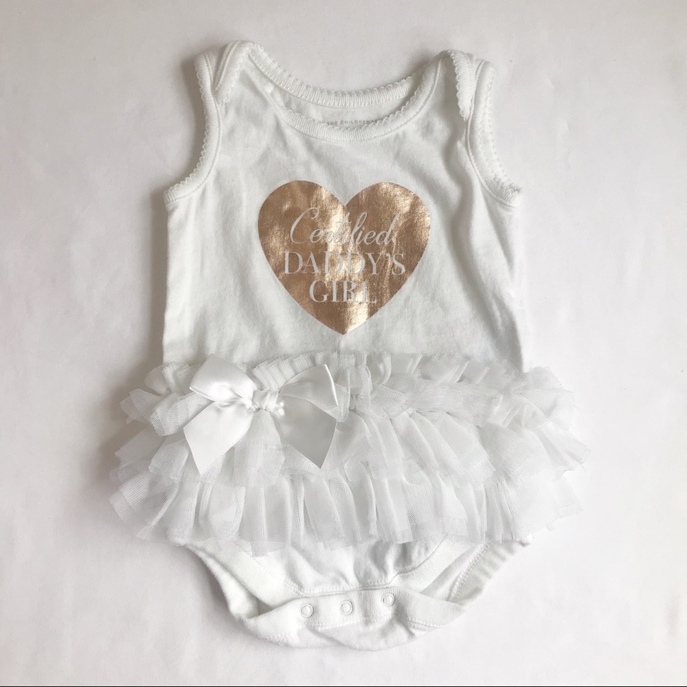 THE CHILDRENS PLACE Onesie with Gold Foil Heart